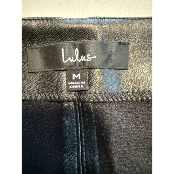 Lulus Tough Stuff Black Vegan Leather Skirts Size Medium - Picture 7 of 10
